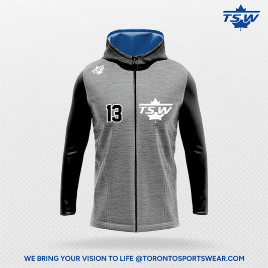 Sweat à capuche haute performance personnalisé (fermeture éclair)