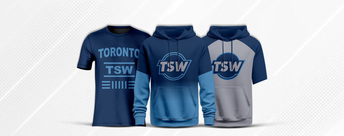 Custom team apparel, hoodies and tracksuits