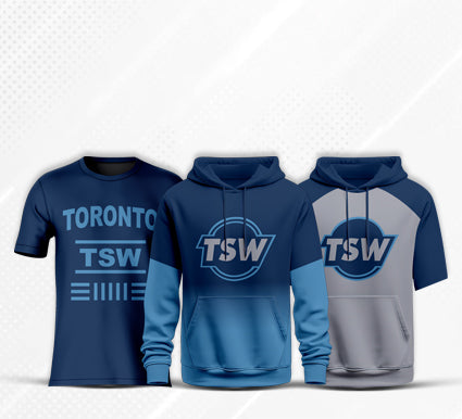Custom team apparel, hoodies and tracksuits